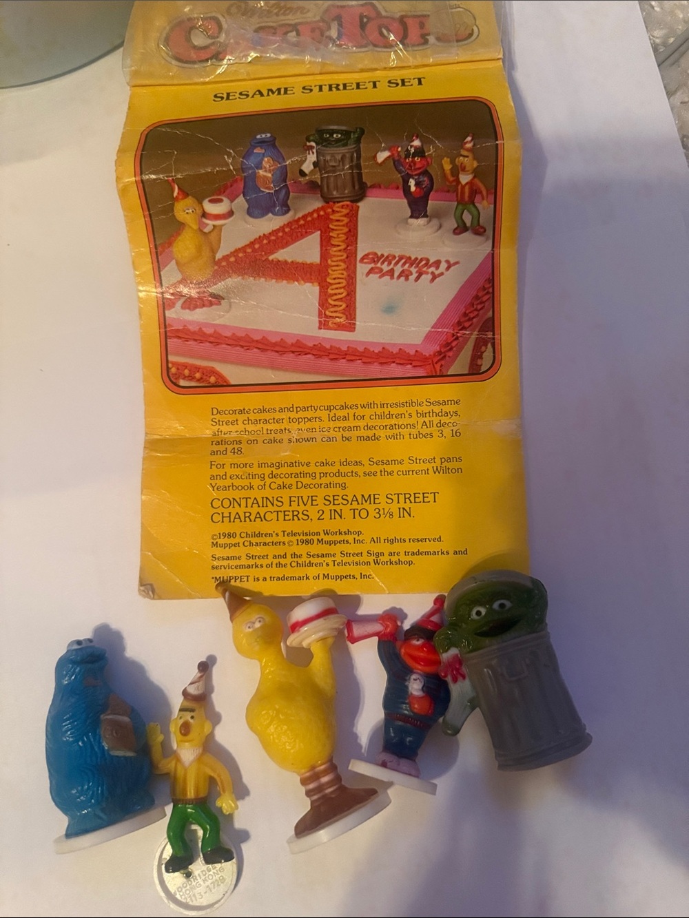 Vintage Set Of Sesame Street cake toppers (Wilton) 1980’s